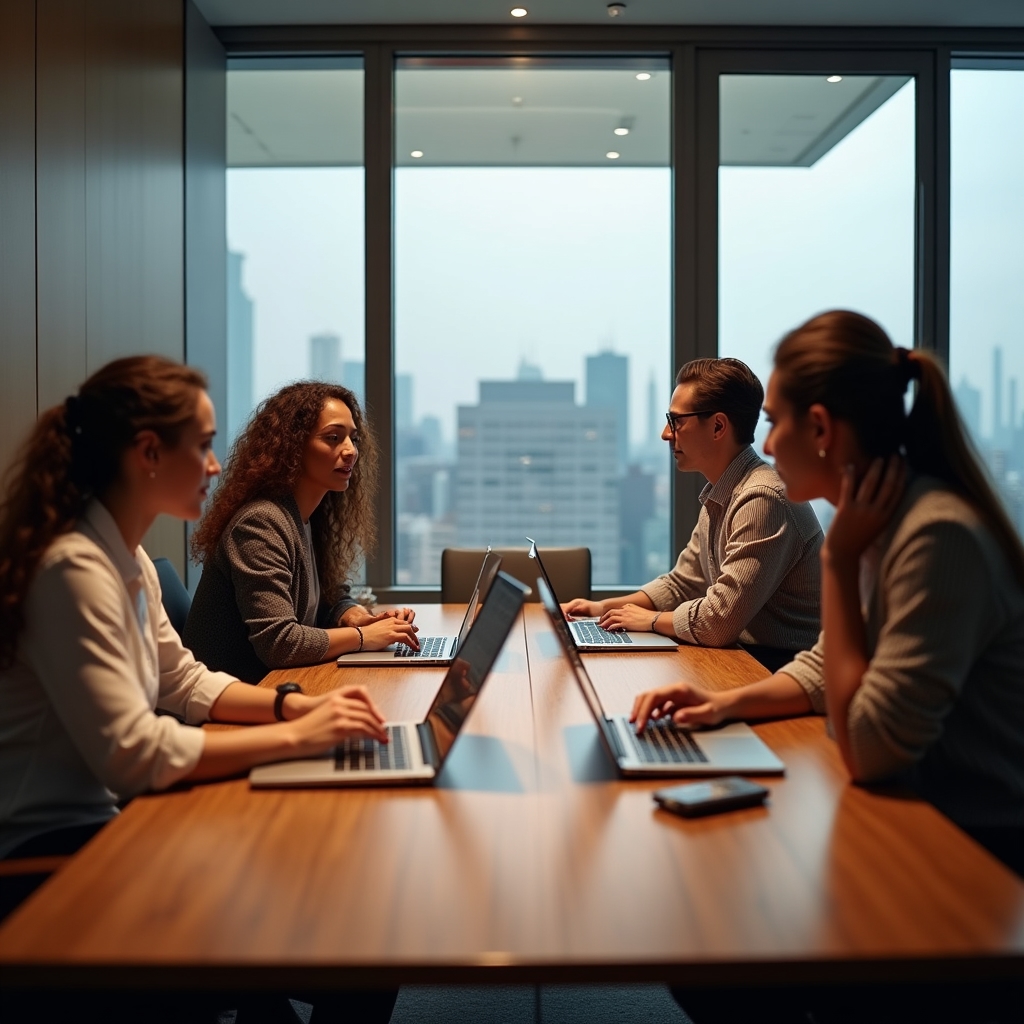 Gruppo di professionisti durante una sessione live di masterclass online